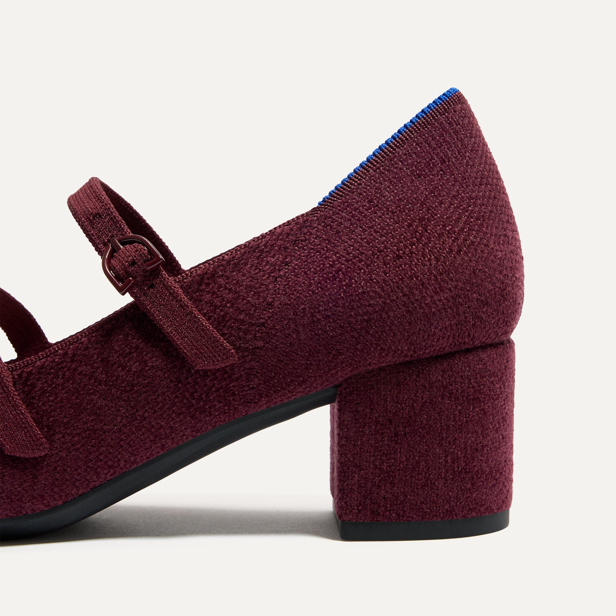 The ReVelvet™ Double Buckle Mary Jane Heel - ReVelvet™ Syrah