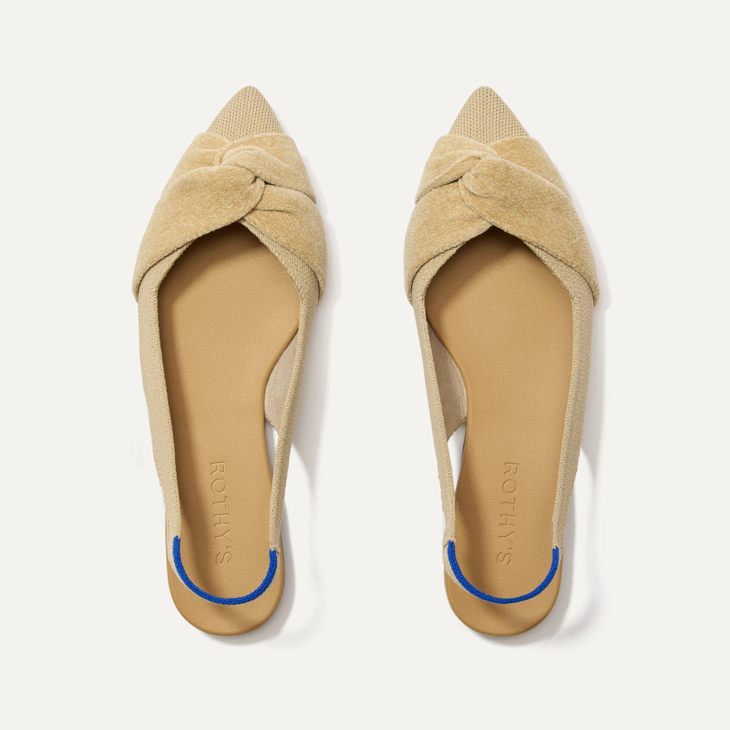 The Twist Point Slingback - Brioche