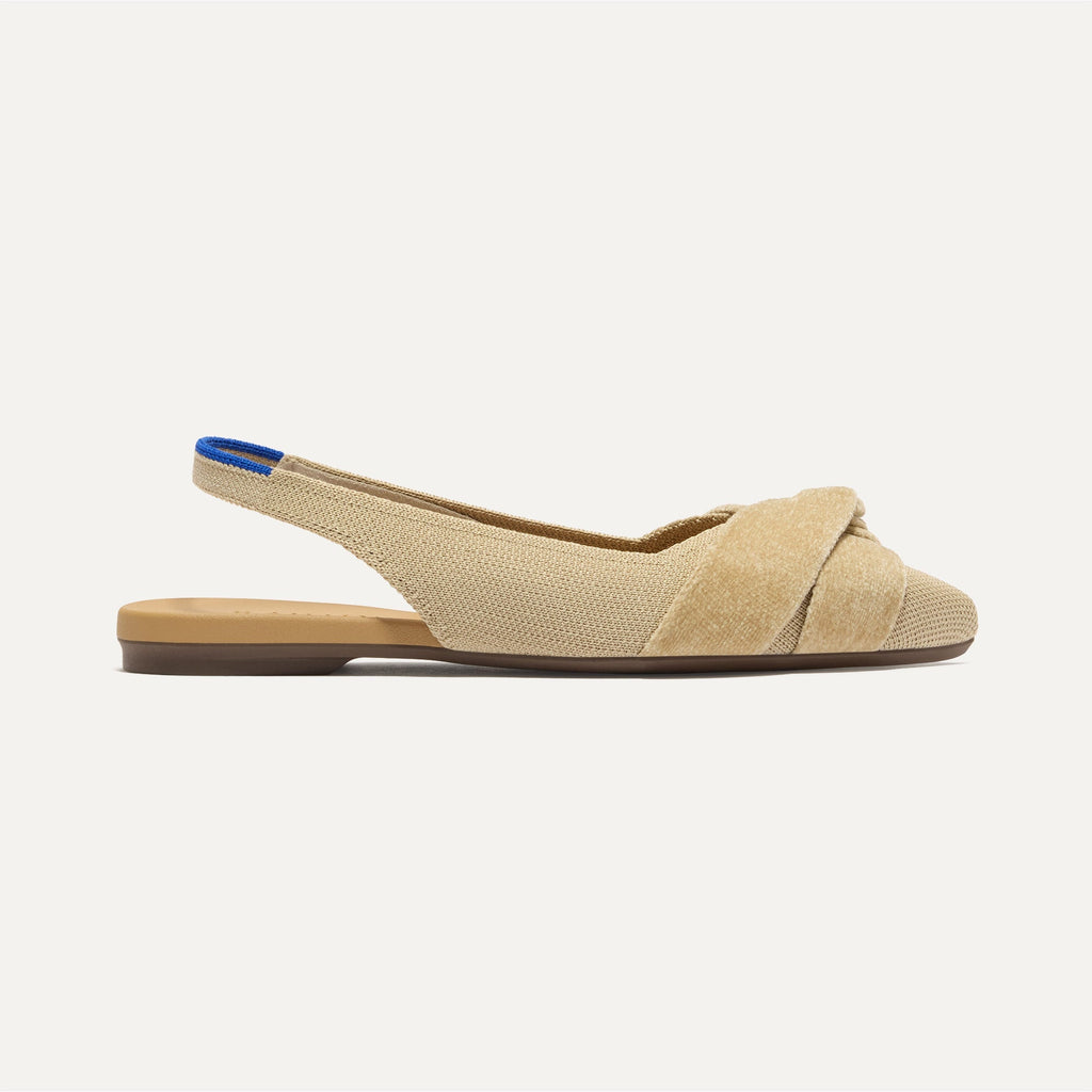 The Twist Point Slingback - Brioche